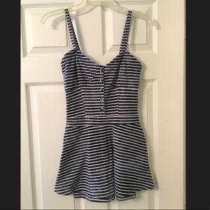 American Rag Striped Skort Romper